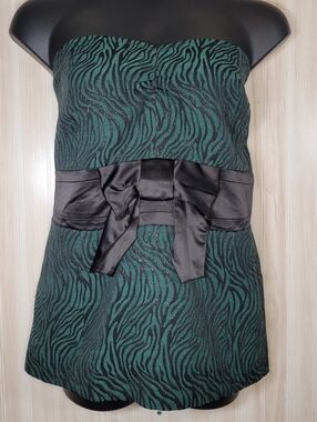Lane Bryant Strapless Zebra Print Top Sz 24